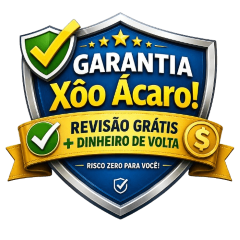 Garantia total de satisfação ou seu dinheiro de volta