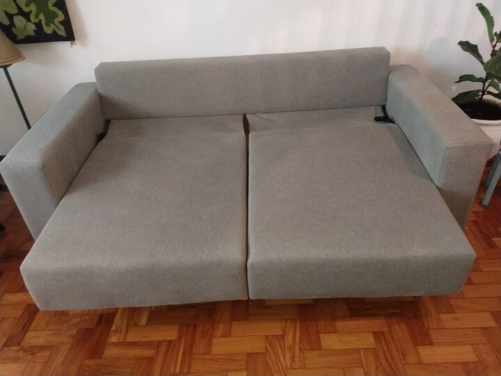 Sofá novo depois da impermeabilização no Flamengo