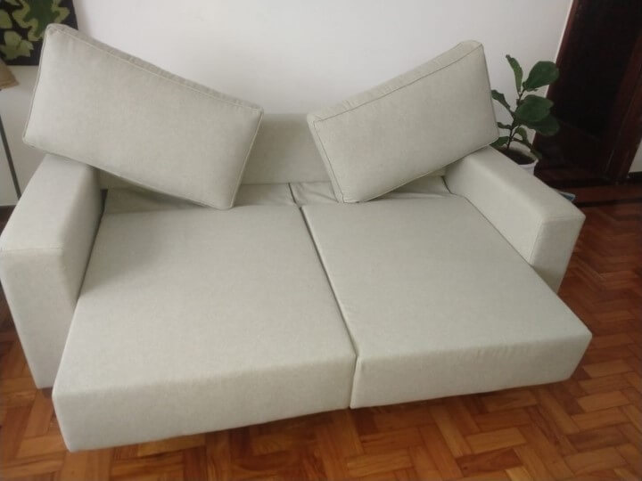 Sofá novo, antes da impermeabilização