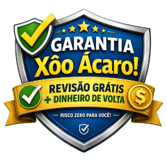 Garantia total de satisfação ou seu dinheiro de volta